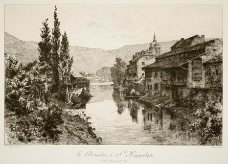 Le Dessoubre à St Hyppolyte, décennie 1880. © Région Bourgogne-Franche-Comté, Inventaire du patrimoine