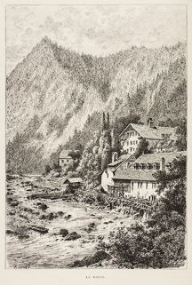 La Rasse [vue d'ensemble rapprochée depuis l'aval], décennie 1880. © Région Bourgogne-Franche-Comté, Inventaire du patrimoine