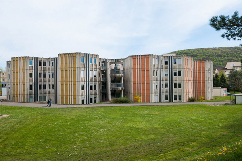 Vue d'ensemble des façades postérieures de l'internat. © Région Bourgogne-Franche-Comté, Inventaire du patrimoine