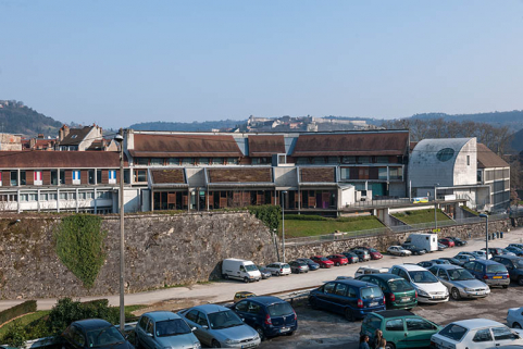 Vue d'ensemble des parties sud depuis l'ouest. © Région Bourgogne-Franche-Comté, Inventaire du patrimoine