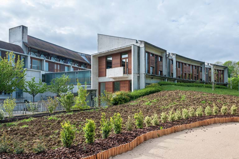 Pignon nord et façade ouest du restaurant d'application. © Région Bourgogne-Franche-Comté, Inventaire du patrimoine