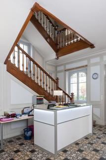Hall d'entrée et cage d'escalier. © Région Bourgogne-Franche-Comté, Inventaire du patrimoine Hall d'entrée et cage d'escalier. © Région Bourgogne-Franche-Comté, Inventaire du patrimoine