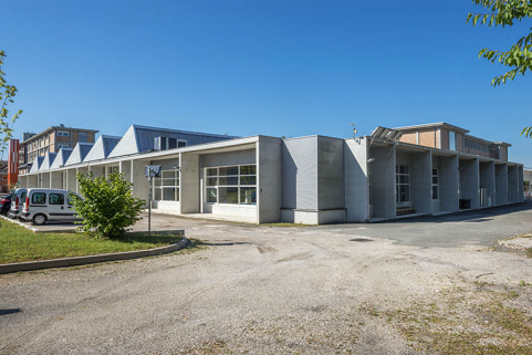 Angle nord-est du bâtiment des ateliers et de l'administration. (ex-Léger) © Région Bourgogne-Franche-Comté, Inventaire du patrimoine