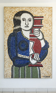 Mosaïque réplique d'une oeuvre de Léger. (ex Léger) © Région Bourgogne-Franche-Comté, Inventaire du patrimoine