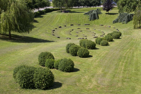 Vue partielle de l'installation paysagère depuis le nord-est. © Région Bourgogne-Franche-Comté, Inventaire du patrimoine