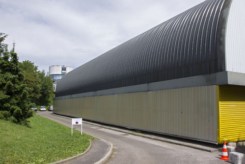 Vue postérieure du gymnase, angle nord-ouest. © Région Bourgogne-Franche-Comté, Inventaire du patrimoine