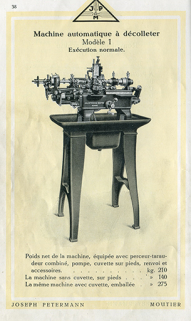 Machine automatique à décolleter modèle 1, exécution normale, années 1920. © Région Bourgogne-Franche-Comté, Inventaire du patrimoine Machine automatique à décolleter modèle 1, exécution normale, années 1920. © Région Bourgogne-Franche-Comté, Inventaire du patrimoine