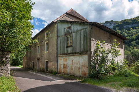 Magasin industriel vu de trois quarts. © Région Bourgogne-Franche-Comté, Inventaire du patrimoine