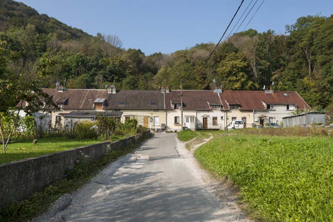 Habitation ouvrière (rue du Quartier). Façade antérieure depuis l'est. © Région Bourgogne-Franche-Comté, Inventaire du patrimoine