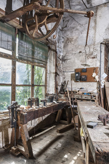 Détail du tour à pédalier. © Région Bourgogne-Franche-Comté, Inventaire du patrimoine