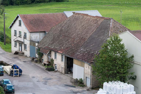 Vue plongeante sur les bâtiments du moulin. © Région Bourgogne-Franche-Comté, Inventaire du patrimoine