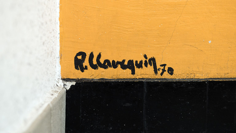 Détail : signature. © Région Bourgogne-Franche-Comté, Inventaire du patrimoine