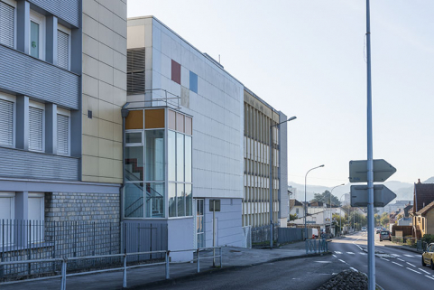 Les bâtiments le long de l'avenue Montjoux, vers le sud. © Région Bourgogne-Franche-Comté, Inventaire du patrimoine