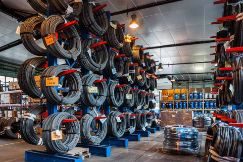 Rouleau de fll d'acier dans l'ancien atelier de forge. © Région Bourgogne-Franche-Comté, Inventaire du patrimoine