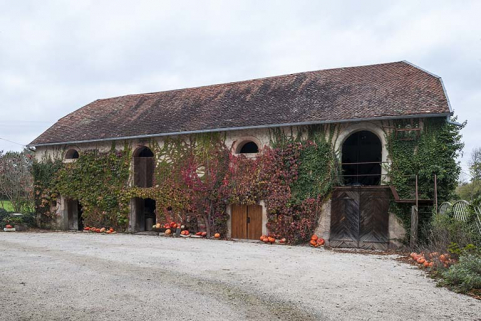 Façade est du bâtiment à fonction agricole. © Région Bourgogne-Franche-Comté, Inventaire du patrimoine