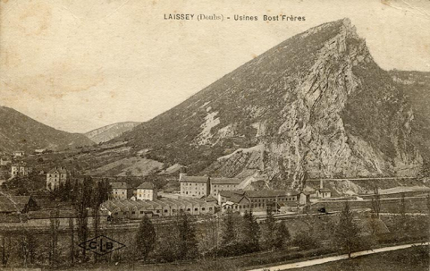 Laissey (Doubs) - Usine Bost Frères, carte postale, s.d. [fin 19e ou début 20e siècle]. © Région Bourgogne-Franche-Comté, Inventaire du patrimoine