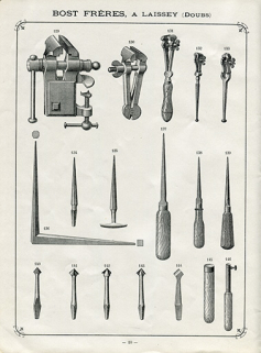 [Etaux à main, alènes, trépans, etc.], catalogue Bost Frères, 1907. © Région Bourgogne-Franche-Comté, Inventaire du patrimoine