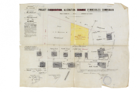Projet d'aliénation d'immeubles communaux [terrain aux 4 et 6 Rue Neuve à aliéner à Elisa Fallot], 21 janvier 1904 © Région Bourgogne-Franche-Comté, Inventaire du patrimoine