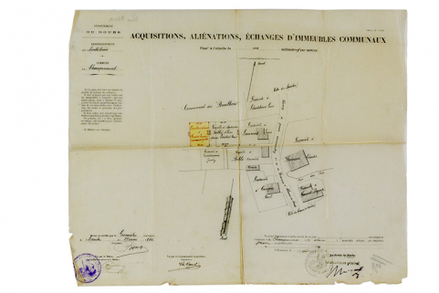Acquisitions, aliénations, échange d'immeubles communaux [terrain au 8 Rue Neuve à aliéner à Ernest Curtit], 27 mai 1901 © Région Bourgogne-Franche-Comté, Inventaire du patrimoine