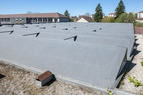 Atelier, site Edouard Herriot, toiture en sheds. © Région Bourgogne-Franche-Comté, Inventaire du patrimoine