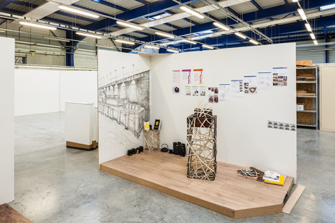 Ateliers : hall de présentation, travaux des formations DMA. © Région Bourgogne-Franche-Comté, Inventaire du patrimoine