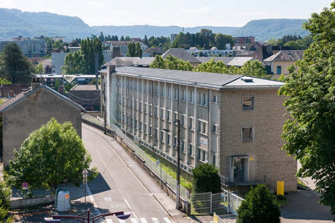 Vue trois quart de l'externat, ancien GRETA.  © Région Bourgogne-Franche-Comté, Inventaire du patrimoine