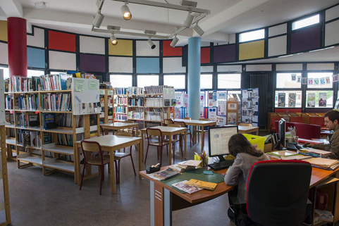 Vue intérieure du CDI dans la proue. © Région Bourgogne-Franche-Comté, Inventaire du patrimoine