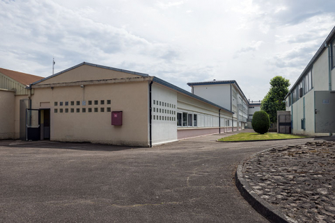 Ateliers : extrémité du bâtment et façade antérieure de l'atelier gros-oeuvre. © Région Bourgogne-Franche-Comté, Inventaire du patrimoine