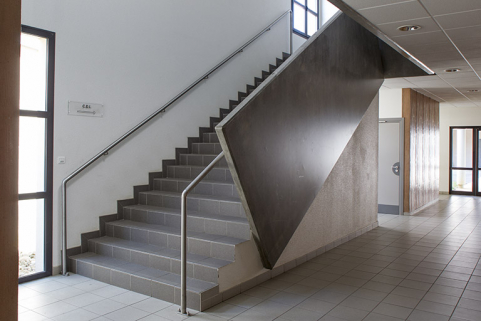 Détail d'escalier dans l'externat est. © Région Bourgogne-Franche-Comté, Inventaire du patrimoine