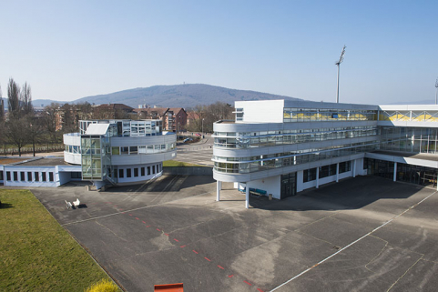 Cour, angle sud-est de l'externat. © Région Bourgogne-Franche-Comté, Inventaire du patrimoine