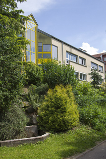 Détail de la façade postérieure ouest de l'externat sud-ouest. © Région Bourgogne-Franche-Comté, Inventaire du patrimoine