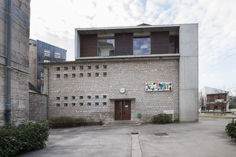 Le pignon nord de l'externat. © Région Bourgogne-Franche-Comté, Inventaire du patrimoine