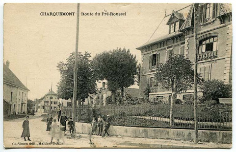 Charquemont. Route du Pré-Roussel [rue du Château], 1er quart 20e siècle © Région Bourgogne-Franche-Comté, Inventaire du patrimoine