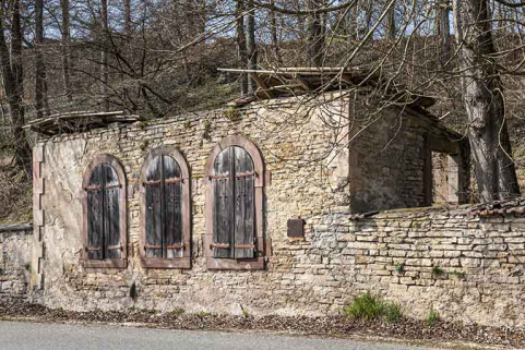 Vestiges du local de la machine élévatoire du château d'eau. © Région Bourgogne-Franche-Comté, Inventaire du patrimoine