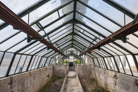 La serre. Vue intérieure. © Région Bourgogne-Franche-Comté, Inventaire du patrimoine