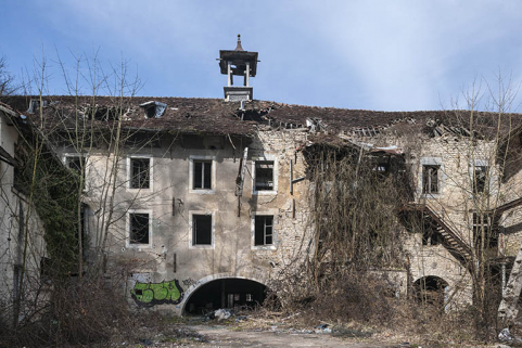 Atelier primitif de la papeterie, construit perpendiculairement au bief d'amenée. © Région Bourgogne-Franche-Comté, Inventaire du patrimoine