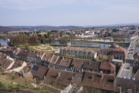 Vue d'ensemble plongeante sur le site des forges. © Région Bourgogne-Franche-Comté, Inventaire du patrimoine