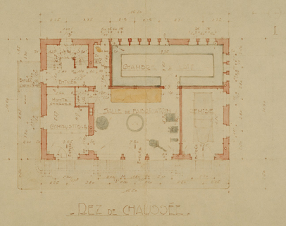 Commune de Fessevillers. Projet de construction d’une fruitière. Plans. Rez-de-chaussée, 1932. © Région Bourgogne-Franche-Comté, Inventaire du patrimoine