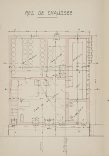 Fromagerie de Guyans-Vennes. Plan du rez-de-chaussée, s.d. [1923]. © Région Bourgogne-Franche-Comté, Inventaire du patrimoine