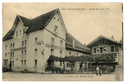 1333. Charquemont. - Hôtel du Lion d'Or, 1er quart 20e siècle. © Région Bourgogne-Franche-Comté, Inventaire du patrimoine 1333. Charquemont. - Hôtel du Lion d'Or, 1er quart 20e siècle. © Région Bourgogne-Franche-Comté, Inventaire du patrimoine