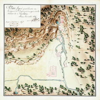 Plan figuré pour joindre au rapport de l’ingénieur […] sur les usines de Consolation, 1818.   © Région Bourgogne-Franche-Comté, Inventaire du patrimoine