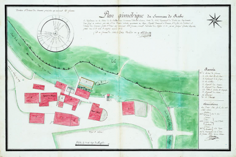 Plan géométrique du fourneau de Roche [...], an 9. © Région Bourgogne-Franche-Comté, Inventaire du patrimoine
