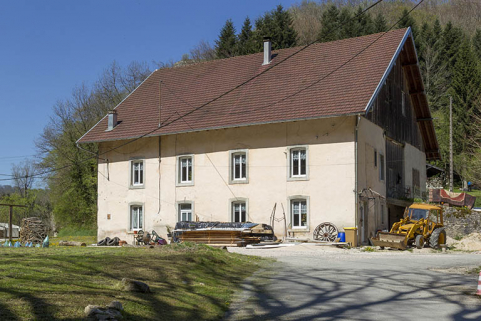 Site du moulin : logement d'ouvriers, depuis l'ouest. © Région Bourgogne-Franche-Comté, Inventaire du patrimoine