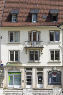 Façade antérieure : travées principales. © Région Bourgogne-Franche-Comté, Inventaire du patrimoine Façade antérieure : travées principales. © Région Bourgogne-Franche-Comté, Inventaire du patrimoine