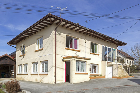 Une maison des "Castors" de 1955 : atelier de fournitures pour l'horlogerie d'Alexis Schroter (1 rue Guynemer). © Région Bourgogne-Franche-Comté, Inventaire du patrimoine Une maison des "Castors" de 1955 : atelier de fournitures pour l'horlogerie d'Alexis Schroter (1 rue Guynemer). © Région Bourgogne-Franche-Comté, Inventaire du patrimoine