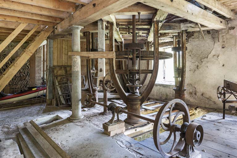 Rez-de-chaussée. Le beffroi du moulin. © Région Bourgogne-Franche-Comté, Inventaire du patrimoine