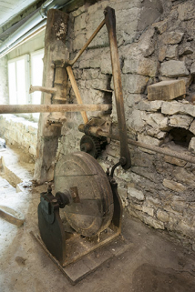 Système d'actionnement de la pompe à eau (bielle-manivelle). © Région Bourgogne-Franche-Comté, Inventaire du patrimoine