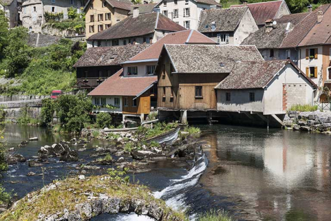 Vue depuis la tête amont du barrage. © Région Bourgogne-Franche-Comté, Inventaire du patrimoine