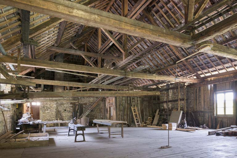 Vue d'ensemble de l'étage supérieur de l'atelier de forge. © Région Bourgogne-Franche-Comté, Inventaire du patrimoine
