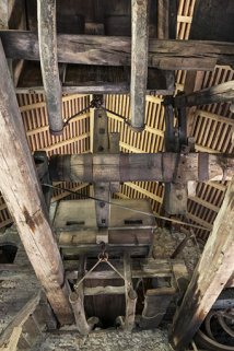 Mécanisme de bascule du soufflet double (caisson sud en position basse). © Région Bourgogne-Franche-Comté, Inventaire du patrimoine